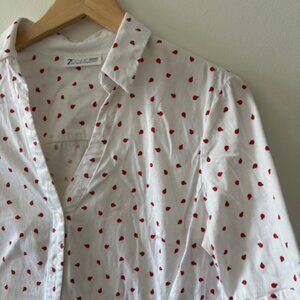 Ladybug Print Collared Top – Size Large
